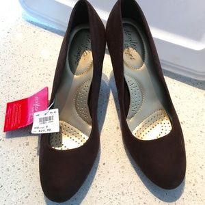 Chocolate Brown Suede-like heels